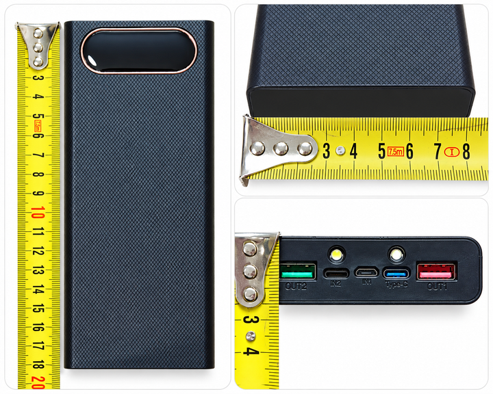 Корпус для повербанка 18650 Power Bank Case на 8 АКБ корпус повербанка Черный - изображение 3