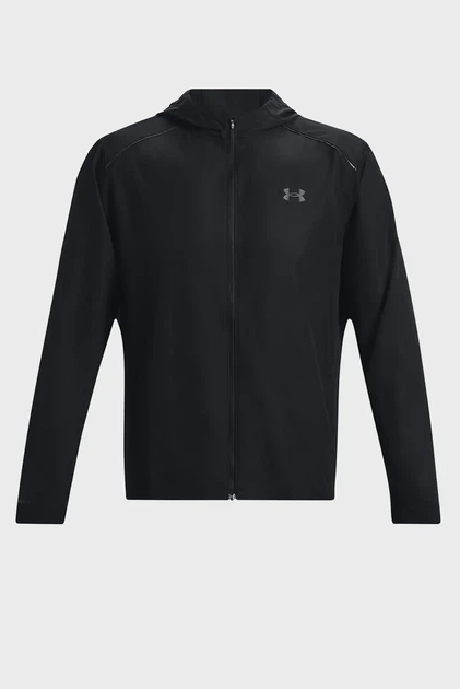 Чоловіча чорна ветровка UA STORM RUN HOODED JACKET Under Armour XL 1376795-001 - зображення 5