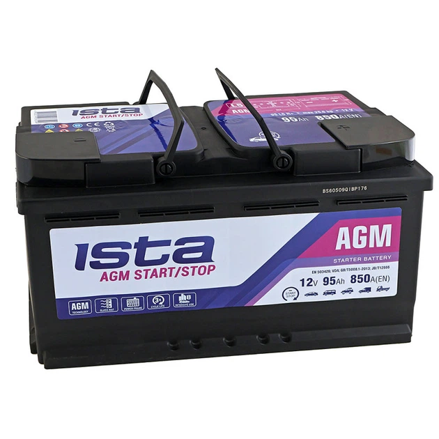 Автомобильный аккумулятор ISTA AGM 95Ah 850A R+ (L5) - изображение 3