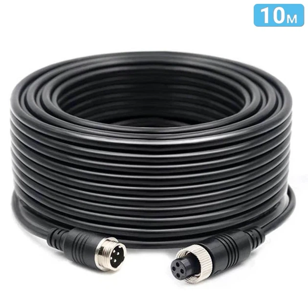 Кабель для камеры заднего вида Podofo Y3008A2 4Pin, разъём М12, 10 м - изображение 2