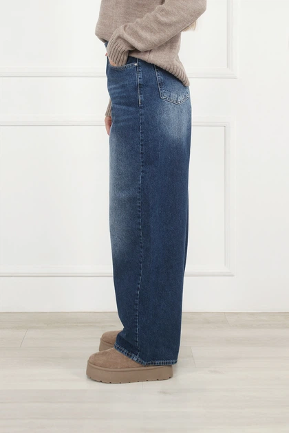 Джинсы baggy женские M цвет темно-синий YUKI ЦБ-00298297 - Фото 3 Джинсы baggy женские M цвет темно-синий YUKI ЦБ-00298297 - изображение 3