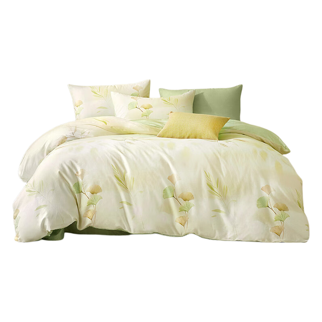 Комплект постельного белья BEYOND Home Textile, четыре предмета, пододеяльник и простыня из чистого хлопка, 100% хлопок, стеганый пододеяльник из 100% хлопка для кровати 1,8 метра, легкий. - изображение 4