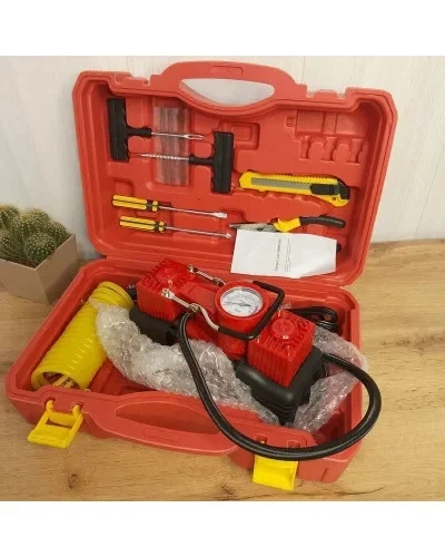 Автомобильный компрессор Grandio RED MA810 в кейсе с клеммами АКБ - изображение 3