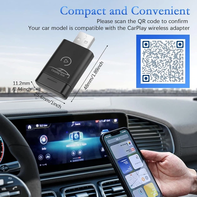 Бездротовий адаптер 2-в-1 для Apple CarPlay та Android Auto з дводіапазонним Wi-Fi - зображення 4