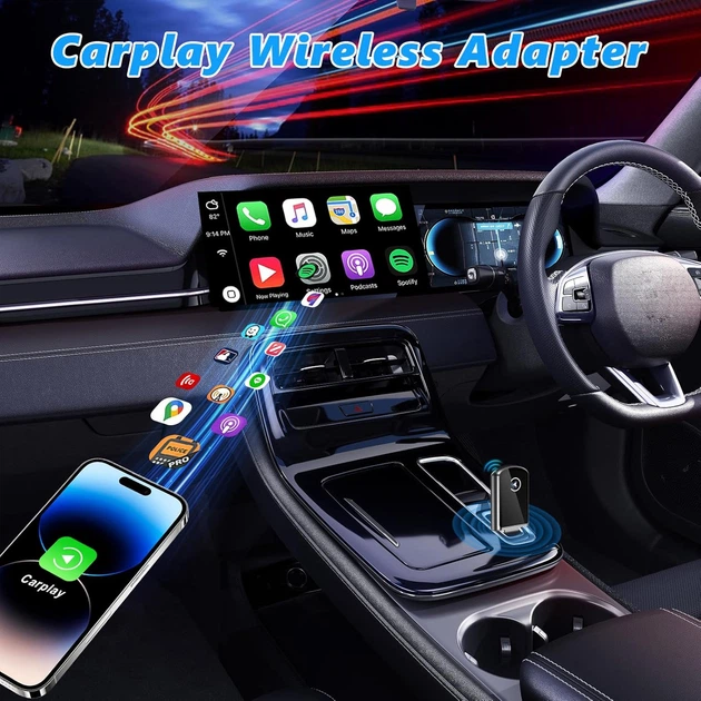 Бездротовий адаптер Monemey CarPlay для iPhone з підключенням USB Type-A та USB Type-C - зображення 5