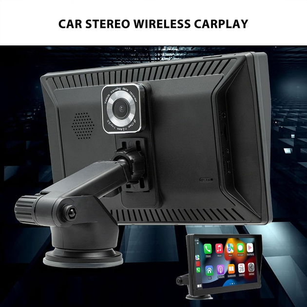 Автопланшет 9 дюймів, автомонітор CarPlay Android Auto, відеореєстратор 1080P, камера заднього виду, Wi-Fi Bluetooth 5.0 PND-Q9S - зображення 2