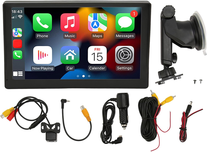 Автопланшет 9 дюймів, автомонітор CarPlay Android Auto, відеореєстратор 1080P, камера заднього виду, Wi-Fi Bluetooth 5.0 PND-Q9S - зображення 7