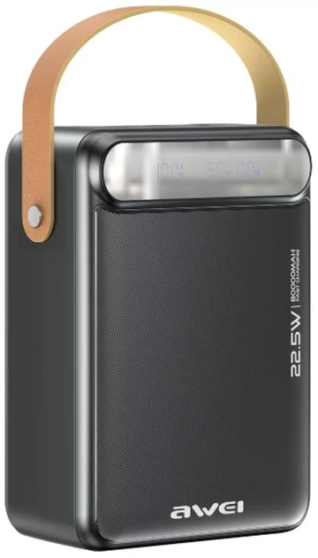 Powerbank Awei PA-106 50000 mAh 22.5W Black (6954284029537) - Zdjęcie 1 Powerbank Awei PA-106 50000 mAh 22.5W Black (6954284029537) - obraz 1