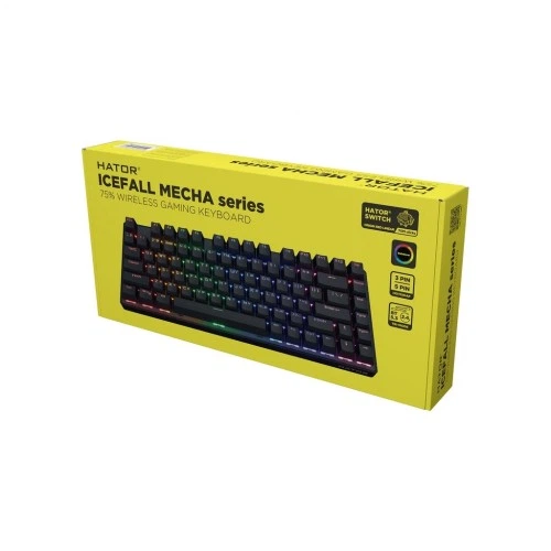 Клавиатура Hator Icefall Mecha 75 Rainbow Led Wireless/Bluetooth/USB UA Black (HTK275UA) Hator HTK275UA 1074551 - изображение 7