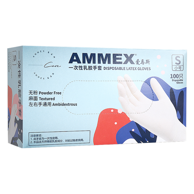 Одноразовые латексные перчатки AMMEX, утолщенные и прочные, для лабораторной и промышленной уборки и защиты, 100 штук в коробке, размер L (TLFT). - изображение 4