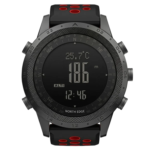 Годинник чоловічий North Edge Desert Flex Red тактичний з компасом 46 мм - Фото 1 Годинник чоловічий North Edge Desert Flex Red тактичний з компасом 46 мм - зображення 1