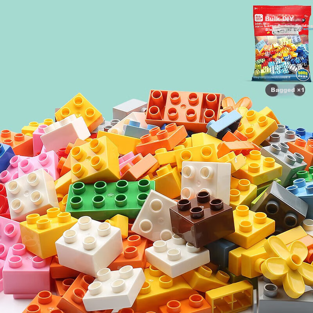 Набор строительных блоков LEGO FEELO, совместимый с конструктором, 500 г, крупные частицы. Подарок на день рождения для мальчиков и девочек. 1645-1 - изображение 5