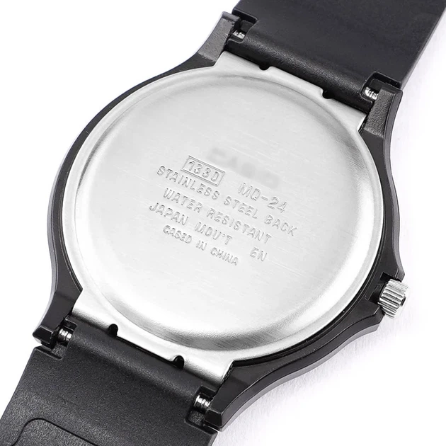 Ремінець для годинника Casio MQ-24/71/76/10, MW-59, поліуретан, 16 мм, чорний - зображення 7