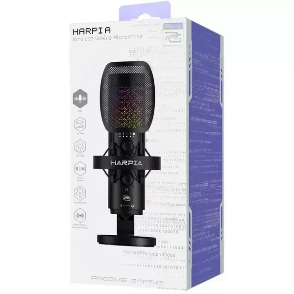 Микрофон Proove Gaming Harpia, Конденсаторный, Кардиоидный, USB подключения, Plug & Play, RGB подсветкой - Фото 6 Микрофон Proove Gaming Harpia, Конденсаторный, Кардиоидный, USB подключения, Plug & Play, RGB подсветкой - изображение 6