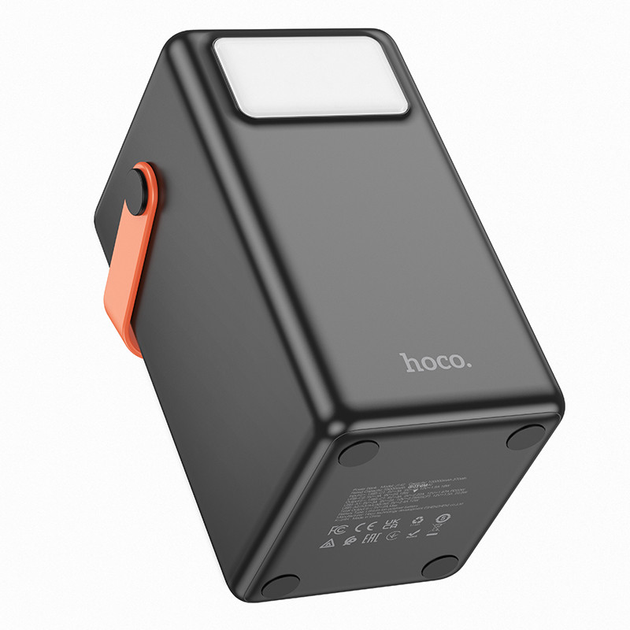 Павербанк с быстрой зарядкой и фонарем Hoco 100000mAh J142/6USB/2Type-C/22,5W/PD20W Черный - изображение 5