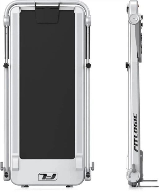 Бігова доріжка FitLogic T116W компактна біла Bluetooth для дому - зображення 4