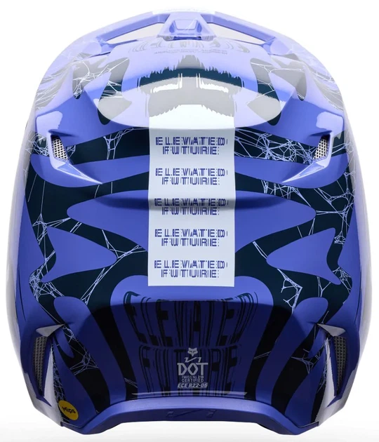 Шлем мотокроссовый Fox V1 Diffuse Purple Dove XL 61-63 см фиолетовый фулфейс ECE 22.06 - изображение 4