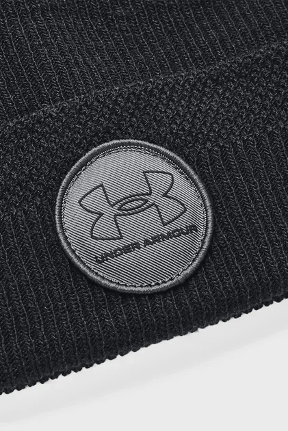 Чоловіча чорна шапка UA Driver Pom-BLK Under Armour OSFM 1373107-001 - изображение 3