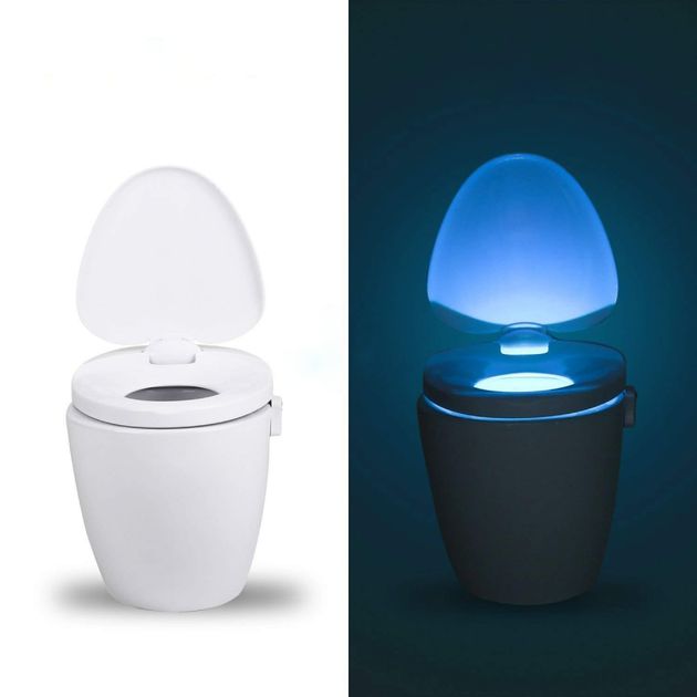 Кольорове підсвічування для унітазу з датчиком руху, BOWL LIGHT, на батарейках / Розумне підсвічування на унітаз - зображення 3