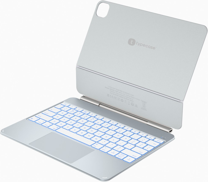 Чохол-клавіатура для планшета Typecase Edge Pro для Apple iPad Pro 13" M4 2024 / M5 2025 Silver (KB206AU-130P-D-SLV-WHT-U-US-C1) - Фото 2 Чохол-клавіатура для планшета Typecase Edge Pro для Apple iPad Pro 13" M4 2024 / M5 2025 Silver (KB206AU-130P-D-SLV-WHT-U-US-C1) - зображення 2