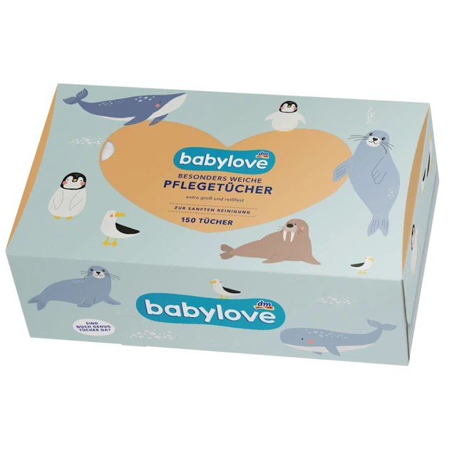 Детские косметические салфетки Babylove в коробке, 3 слоя - Фото 1 Детские косметические салфетки Babylove в коробке, 3 слоя - изображение 1