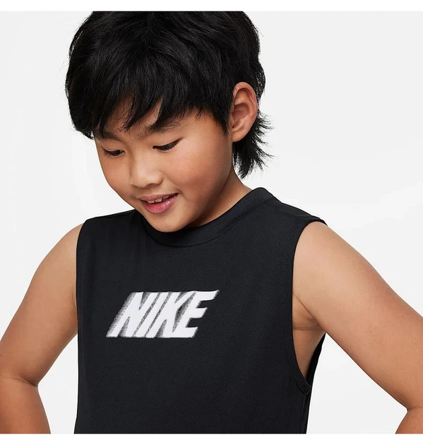 Майка детская Nike Dri-Fit Multi+ Big Kids Sleeveless Training Top XL Черная FB1281-010 - изображение 3