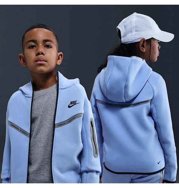 Детская толстовка Nike Tech Fleece Reflect Blue XL Синяя IM9154-468 - Фото 2 Детская толстовка Nike Tech Fleece Reflect Blue XL Синяя IM9154-468 - изображение 2