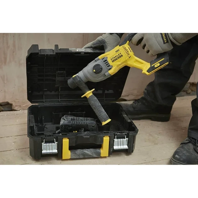 Перфоратор аккумуляторный бесщеточный STANLEY FatMax V20 2.0 Дж 3 режима 2 АКБ 4 А·ч кейс SFMCH900M22-QW - изображение 6