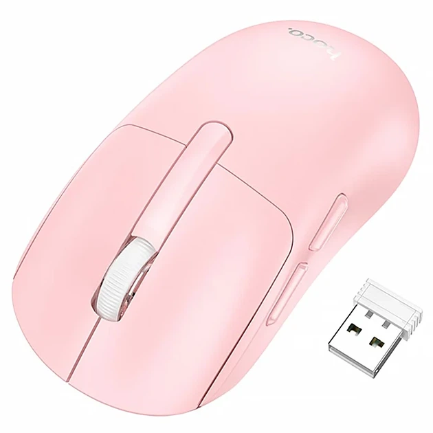 Мышь беспроводная Hoco DI88 Dragon, Bluetooth и 2.4G, розовая - изображение 2