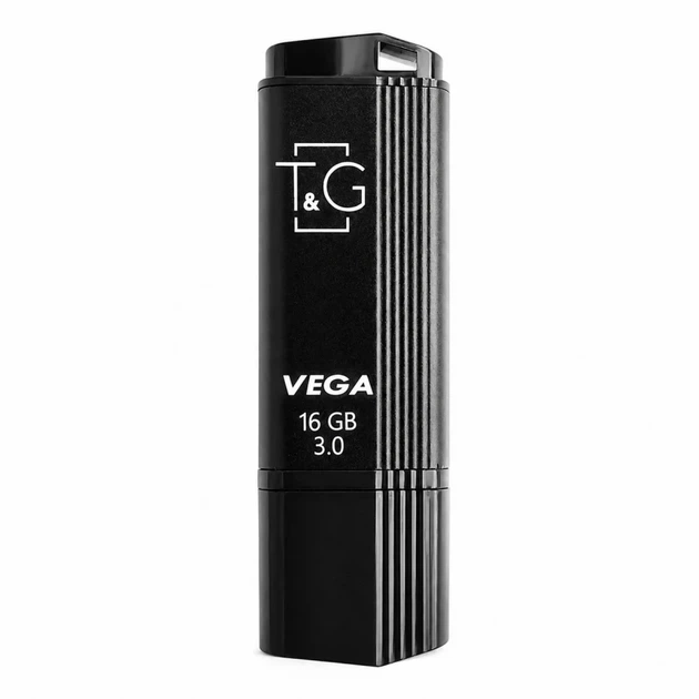 Флешка T&G Vega 16 ГБ USB 2.0 пластиковая с крышкой черная - Фото 1 Флешка T&G Vega 16 ГБ USB 2.0 пластиковая с крышкой черная - изображение 1