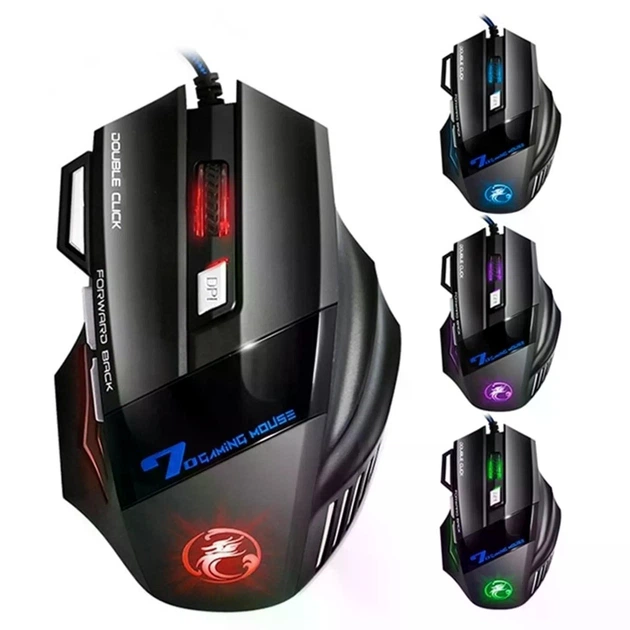 Мишка дротова iMice X7 RGB (чорна) - изображение 3