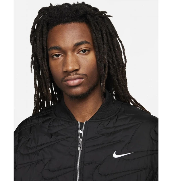 Куртка чоловіча Nike Sportswear Swoosh Quilted Jacket Black M Чорний FV6151-010 - зображення 4