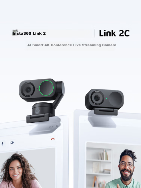 Веб-камера Insta360 Link 2C 4K графитовая - изображение 2
