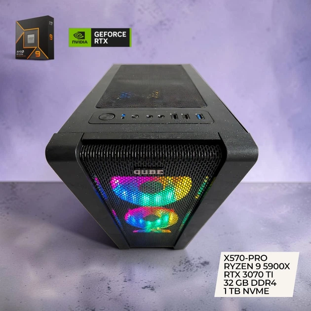 Игровой ПК AMD Ryzen 9 5900X / RTX 3070 TI / 32 GB RAM / 1 TB NVMe / ASUS PRIME AMD X570-PRO / 750W 80+ / WINDOWS 11 PRO - изображение 5