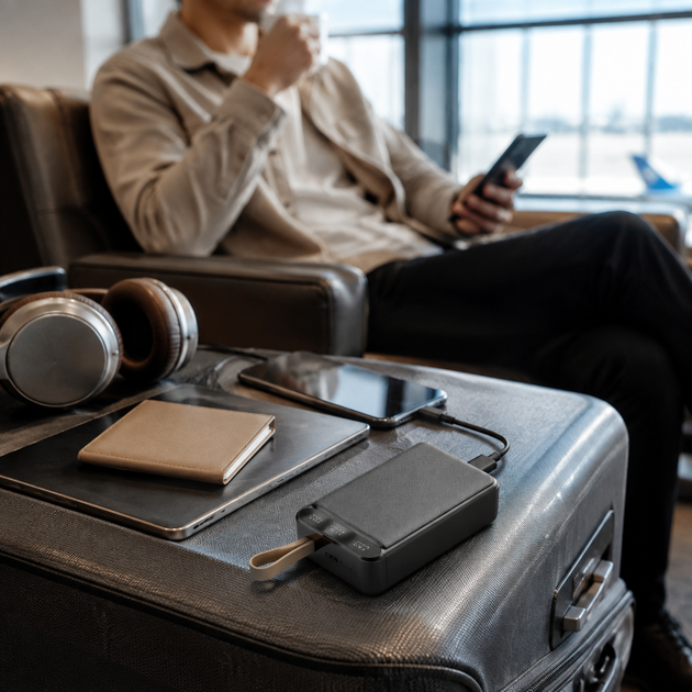 Повербанк великої ємності 100000 мА·год 65 Вт, портативний акумулятор Power Bank з ліхтариком, 6×USB, 2×Type-C та LED-дисплеєм - зображення 7
