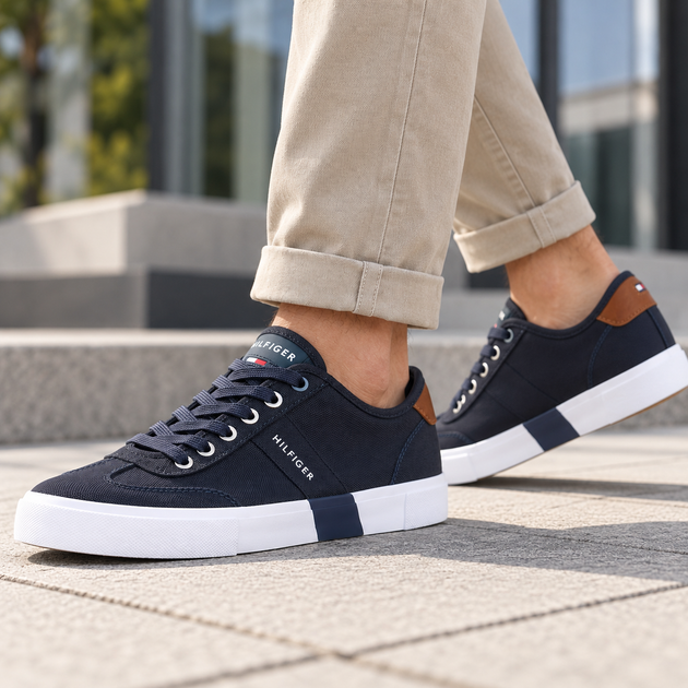 Кеды мужские Tommy Hilfiger Pandora / Canvas Low-Top Navy US 10.5 EU 44.5 Синие - Фото 9 Кеды мужские Tommy Hilfiger Pandora / Canvas Low-Top Navy US 10.5 EU 44.5 Синие - изображение 9