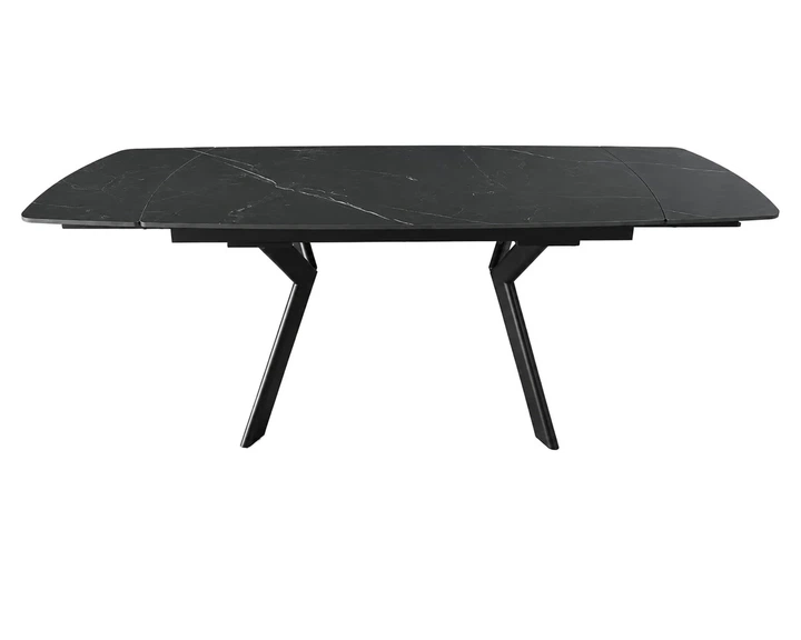 Стол раскладной NOREEN CERAMIC 140(200)х80 керамика 12 мм, чёрный - изображение 2
