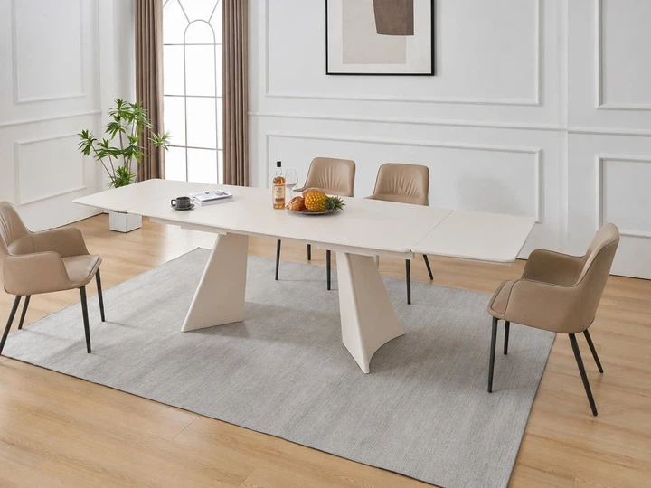 Стол раскладной ProDobro BRIXTON CERAMIC 160(240)*90 светло-серый - Фото 7 Стол раскладной ProDobro BRIXTON CERAMIC 160(240)*90 светло-серый - изображение 7