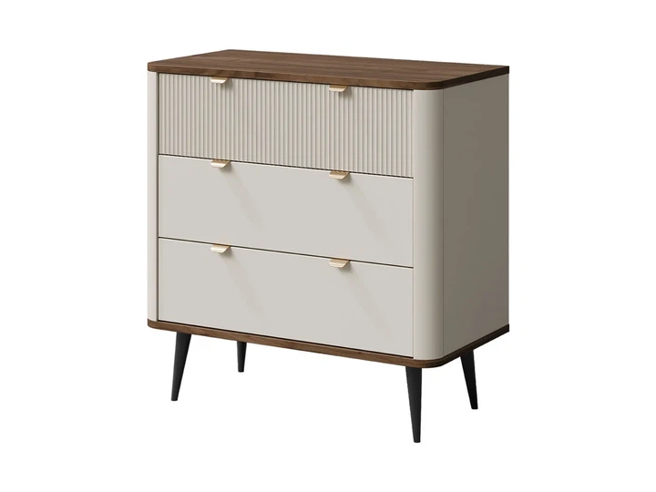 Комод ProDobro MARLY REG 11 кашемір/горіх, 90х82х40 см, ЛДСП/МДФ, металеві ніжки - Фото 1 Комод ProDobro MARLY REG 11 кашемір/горіх, 90х82х40 см, ЛДСП/МДФ, металеві ніжки - зображення 1
