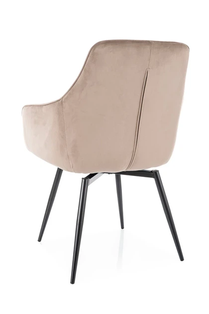 Стілець SERVIO VELVET ProDobro, чорний каркас / темний беж BL.40 - Фото 4 Стілець SERVIO VELVET ProDobro, чорний каркас / темний беж BL.40 - зображення 4