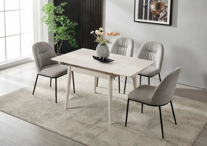 Стол раскладной ProDobro AVENTO CERAMIC 80(130)*80 белый/кашемир - изображение 6