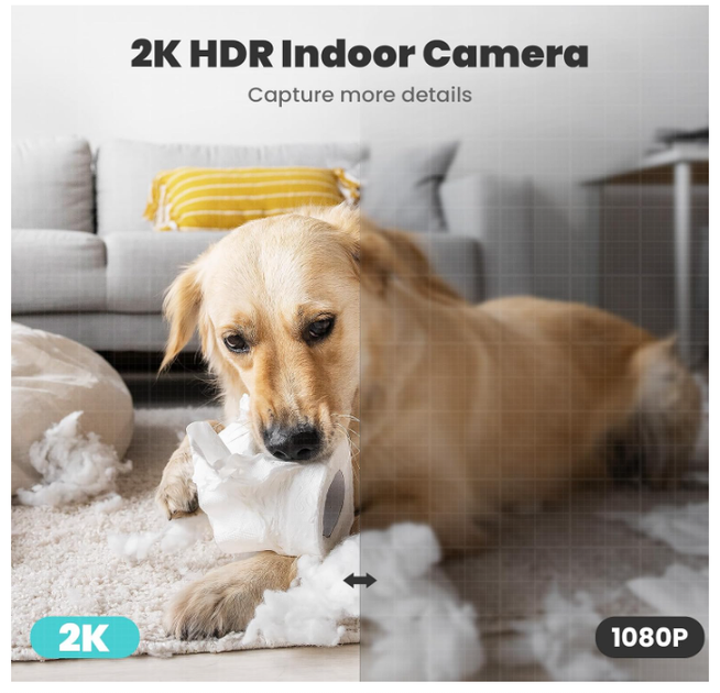Камера видеонаблюдения Litokam 2K 360° для дома, Wi-Fi IP камера с датчиком движения, ночным видением, приложением для телефона - изображение 6