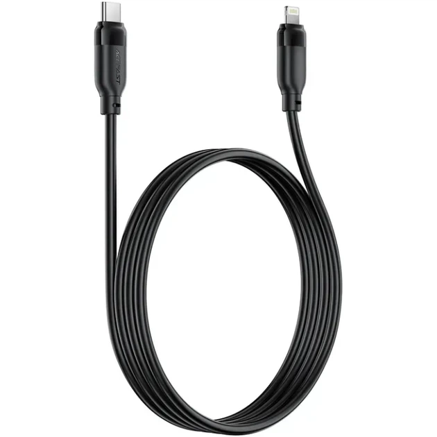 Кабель Acefast C16-01 USB 2.0 Type-C M to Lightning M 1.2м TPU Black (6974316286196) - Фото 2 Кабель Acefast C16-01 USB 2.0 Type-C M to Lightning M 1.2м TPU Black (6974316286196) - изображение 2