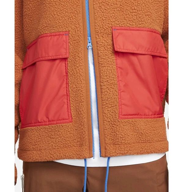 Куртка чоловіча Nike Mens Fleece Full-Zip Jacket Orange L Помаранчевий DD5021-246 - Фото 6 Куртка чоловіча Nike Mens Fleece Full-Zip Jacket Orange L Помаранчевий DD5021-246 - зображення 6
