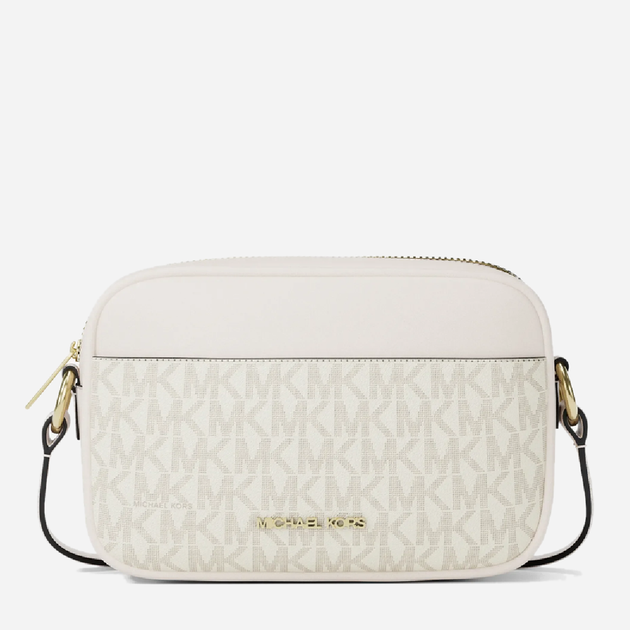Сумка кросс-боди через плечо женская маленькая Michael Kors Jet Set Small Signature Logo Camera Crossbody Молочная (199125032017) - Фото 1 Сумка кросс-боди через плечо женская маленькая Michael Kors Jet Set Small Signature Logo Camera Crossbody Молочная (199125032017) - изображение 1