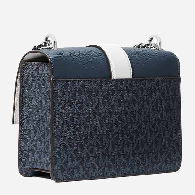 Сумка кросс-боди через плечо женская маленькая Michael Kors Greenwich Small Color-Block Signature Logo Синяя (197853429604) - Фото 3 Сумка кросс-боди через плечо женская маленькая Michael Kors Greenwich Small Color-Block Signature Logo Синяя (197853429604) - изображение 3