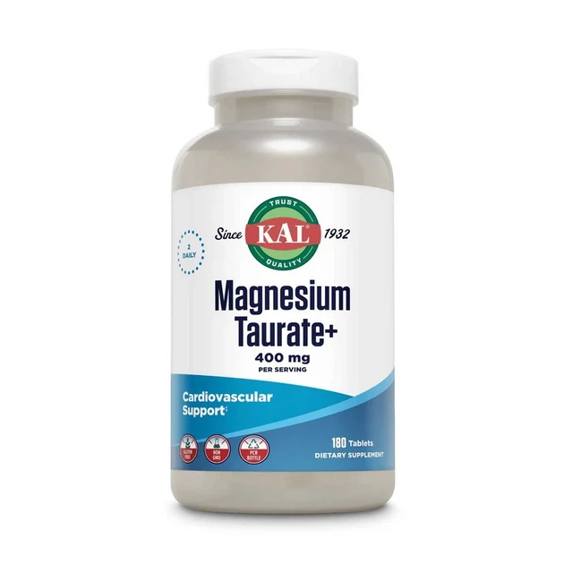 Магнію таурат KAL Magnesium Taurate + у таблетках, 180 шт - Фото 1 Магнію таурат KAL Magnesium Taurate + у таблетках, 180 шт - зображення 1