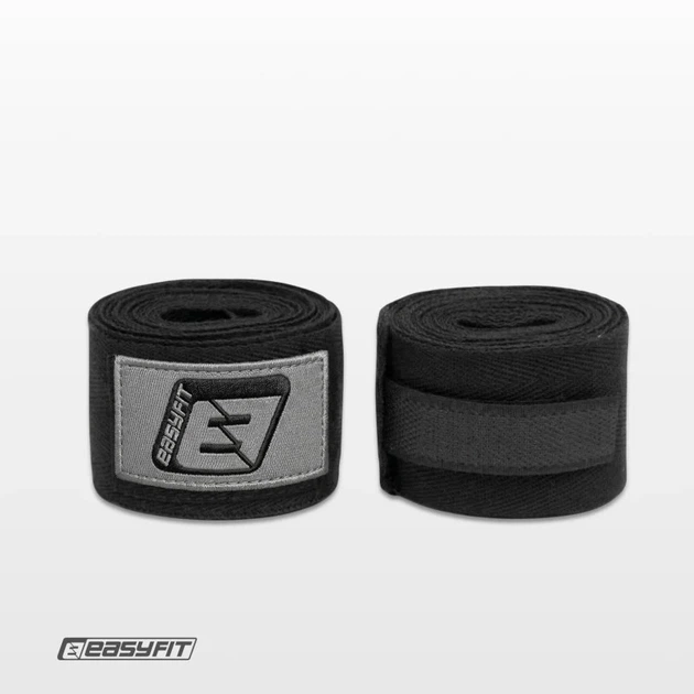 Бинти для боксу EasyFit Classic Wrap EF-0374-30-bk 3 м ширина 5 см бавовна поліестер чорні - зображення 3