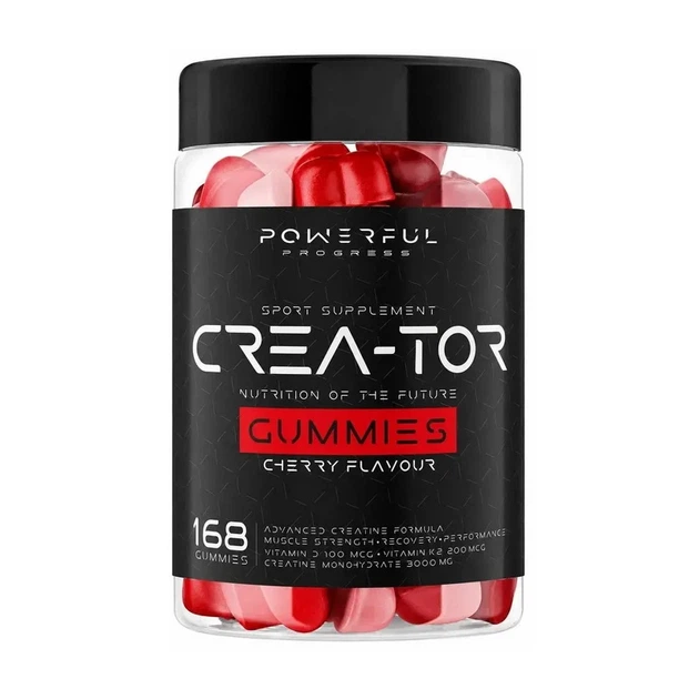 Креатин Powerful Progress Crea-Tor Gummies 168 жевательных конфет апельсин - Фото 1 Креатин Powerful Progress Crea-Tor Gummies 168 жевательных конфет апельсин - изображение 1