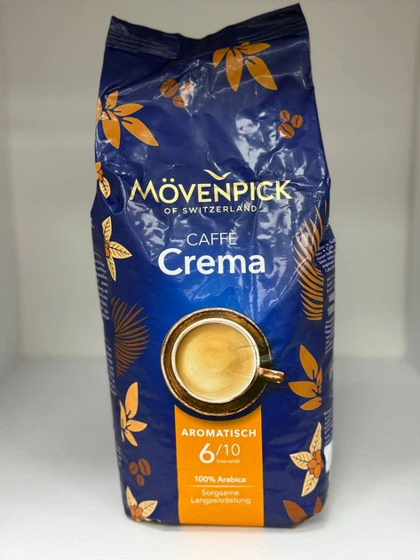 Зернова кава Movenpick Caffe Crema 100% арабіка 1010 г кава середнього обсмажування м'яка з кремовою пінкою нотами какао фруктів шоколаду для кавомашини еспресо лате капучино - зображення 4
